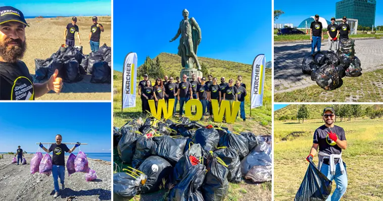 The Kärcher team cleaned multiple cities to mark World Cleanup Day